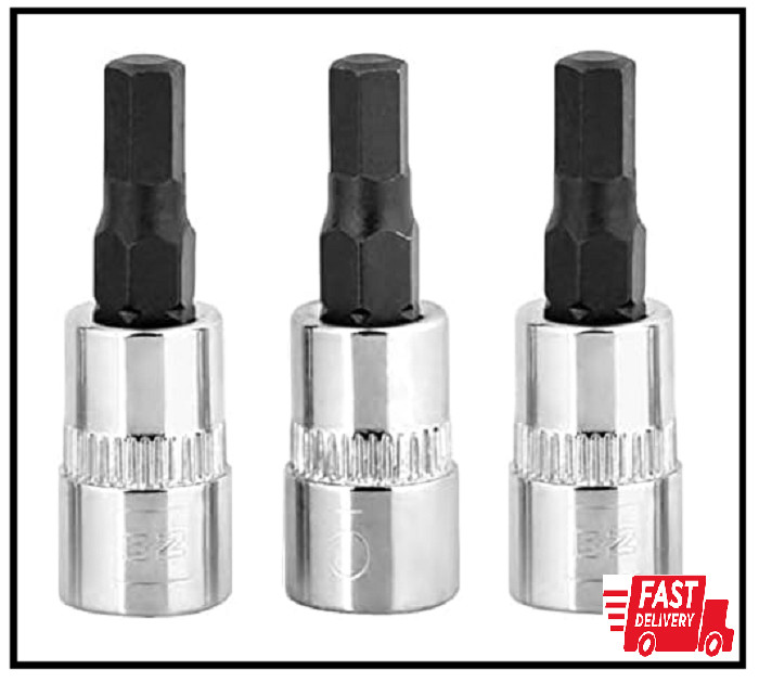 5mm Hex Bit Socket/allen Driver Three Pack 1/4″ Drive Shor