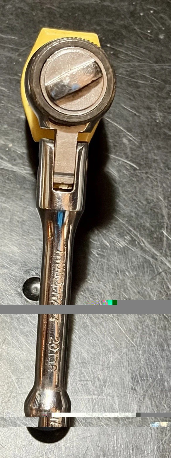 True craft 20136 Vintage 1/4” Dr Stubby flex Head Ratchet Made Japan ChromeVGC