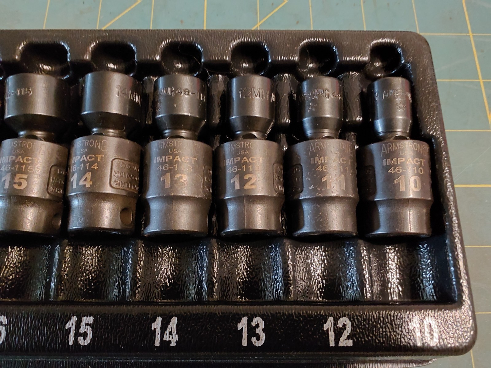 Armstrong Usa 3/8″dr Universal Impact Socket Set 10-19mm