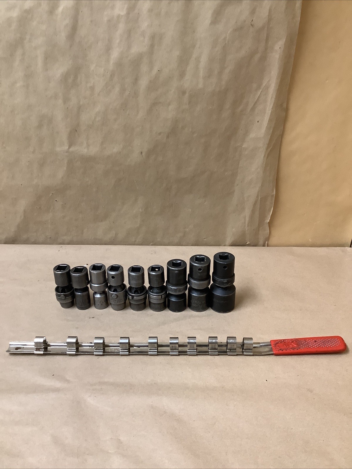 Misc 9pc 1/2”-1 1/8” 1/2” Drive SAE 6PT Shallow Impact Swivel Socket Set – Black