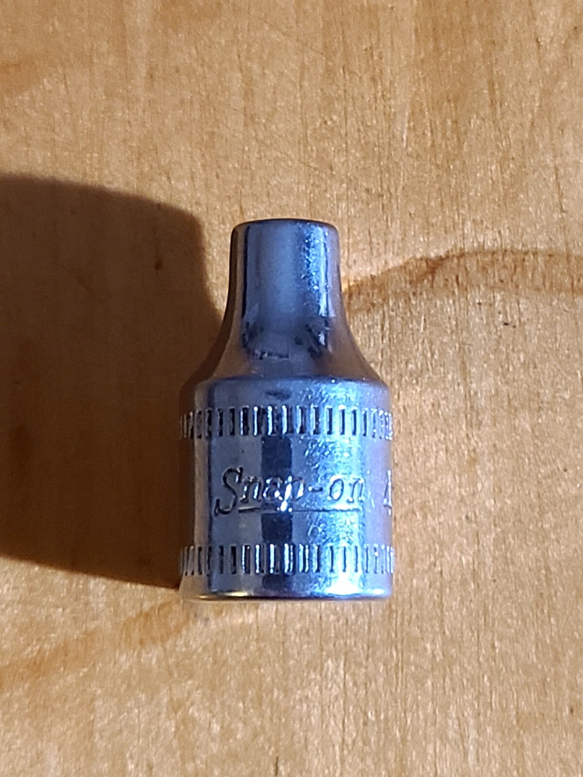 Snap On Tools 1/4” Drive 4MM 6 Point Metric Shallow Chrome Socket TMM4 USA VTG