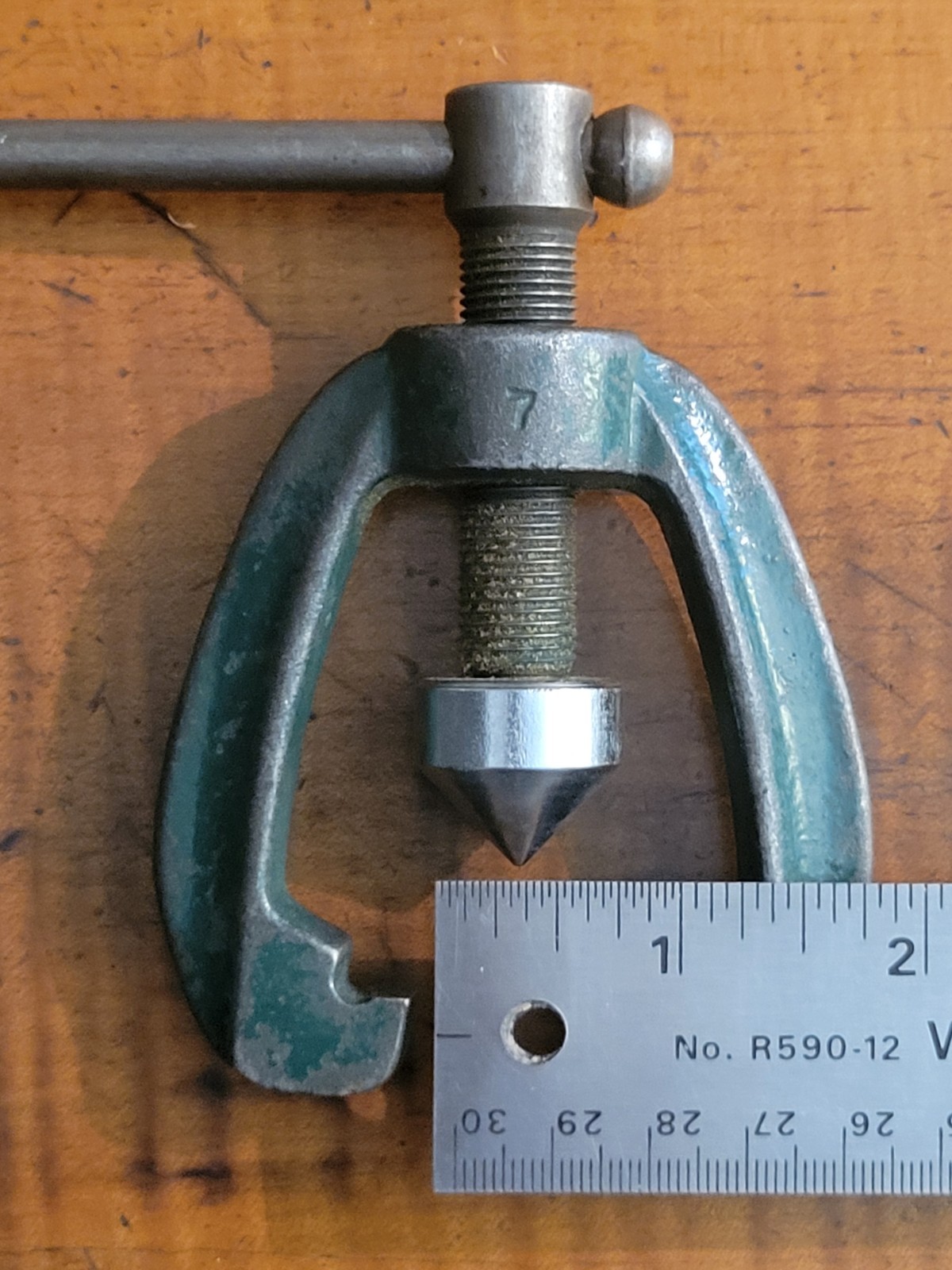 Vintage- Flaring Tool, green color, marked with no. 7. Works great!