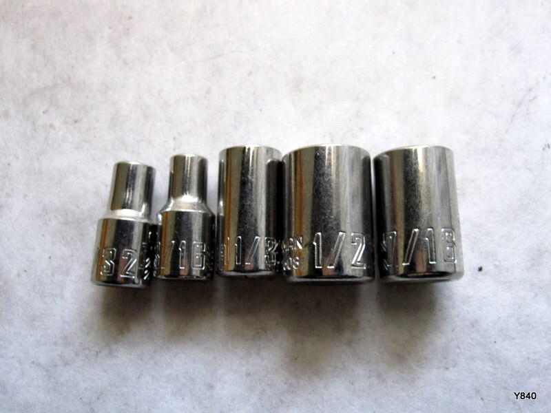 5PCS SAE Socket Set Craftsman 12 Point 1/4″ Drive 3/16 7/32 11/32 7/16 1/2