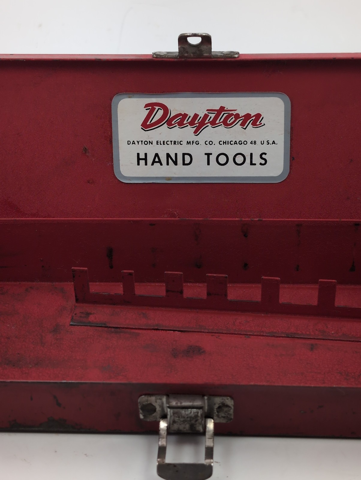 Charming Vintage Dayton Hand Tools Metal Box 8-1/4 x 3-1/2 x 1-1/2
