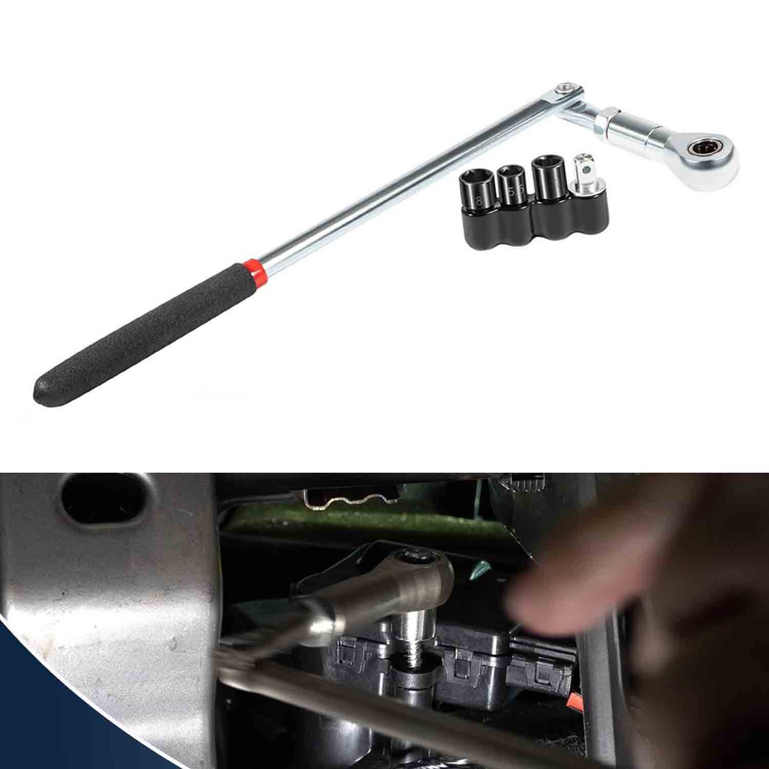 64180 Actuator Motor Tool Set, 5.5mm 7mm 8mm Socket & 1/4″ Square Drive Adapter