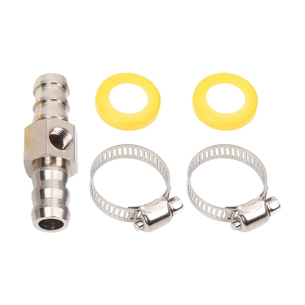 Fuel Pressure Monitoring Adapter 3/8 T-Fitting 1/8-27 NPT for Vehicles