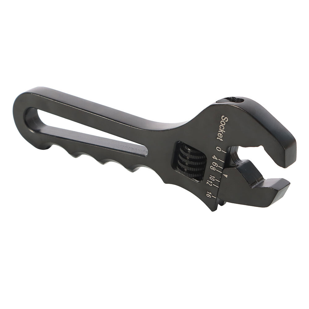 Labwork 3AN-16AN Adjustable Wrench Black Aluminum Tool For Hose End Fitting