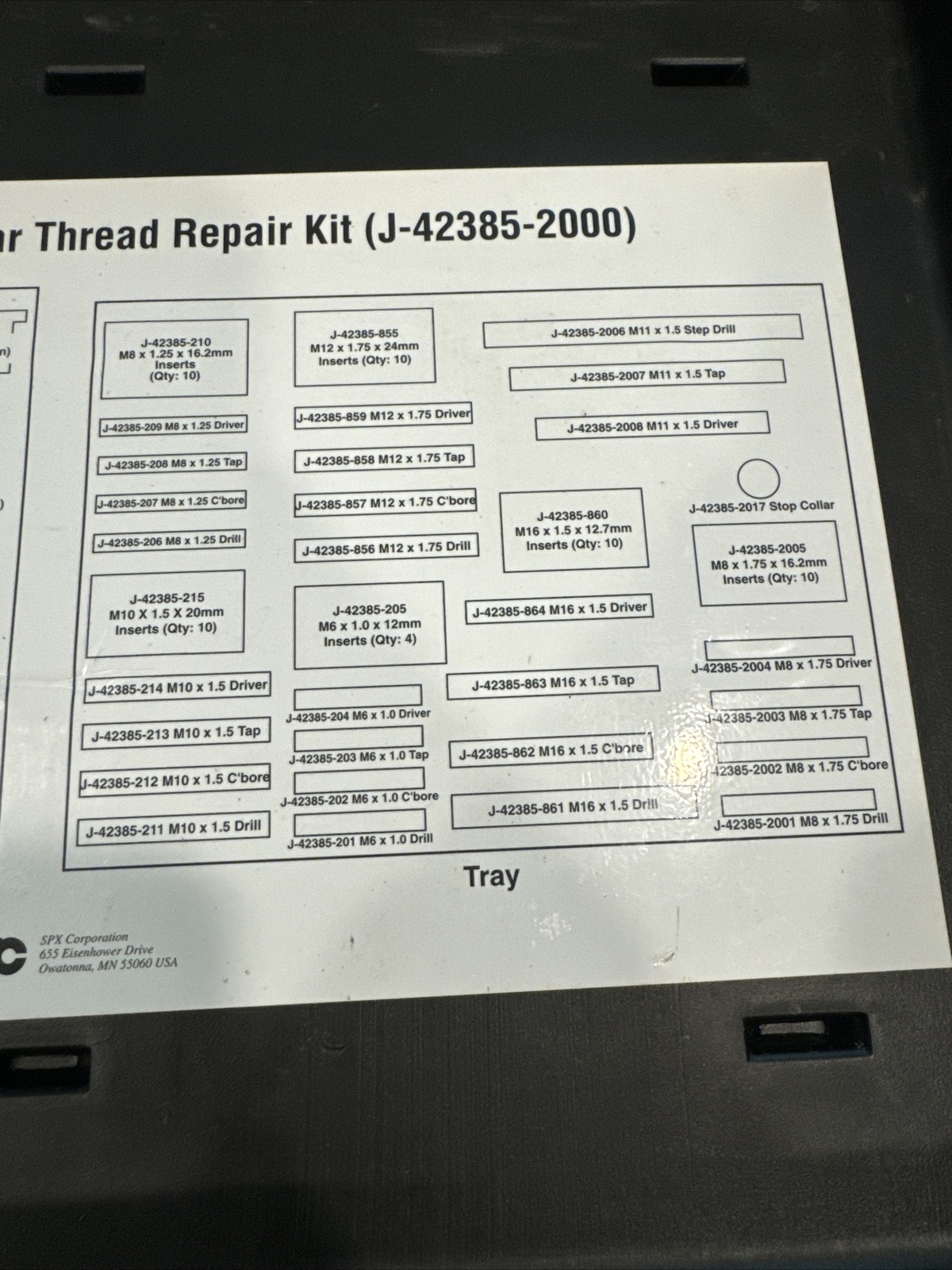 Kent Moore J-42385-2000 Northstar V6 Thread Repair Time-Sert Tool Kit Incomplete
