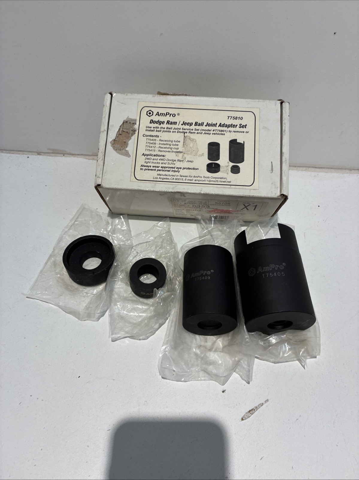 4Pcs AmPro Ball Joint Service Adapter Removal Installer Kit Jeep & Dodge Ram