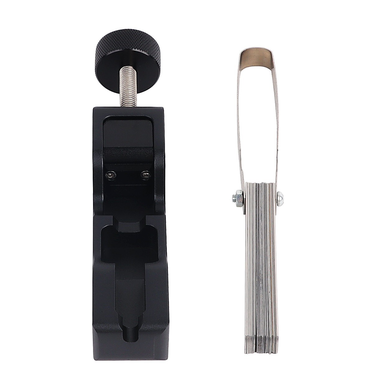 LokoCar Universal Spark Plug Gap Tool With 32 Blades Steel Feeler Gauge Black