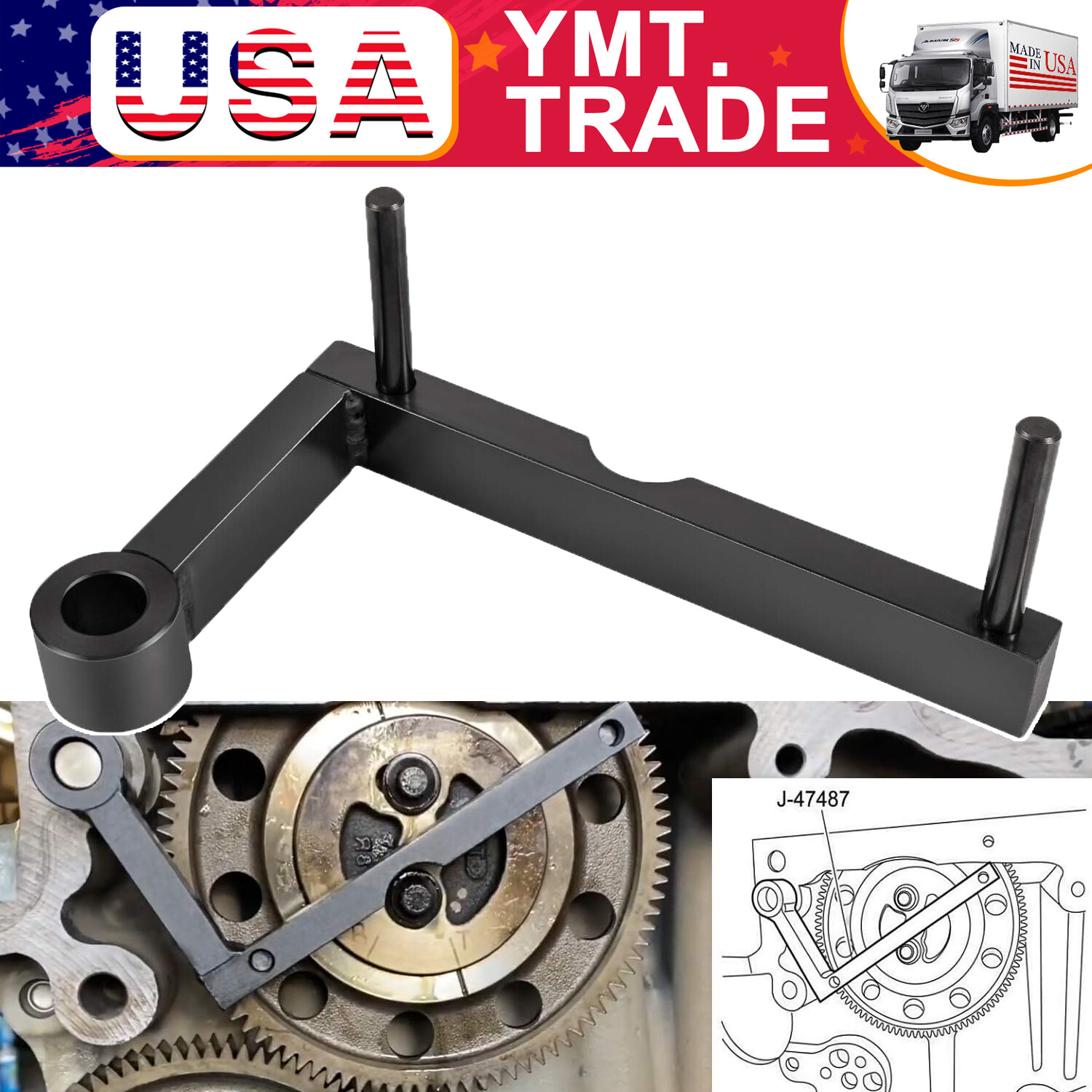 Gear Train Idler 3 Cantilever Tool for Detroit Diesel DD13 DD15 Engine J-47487