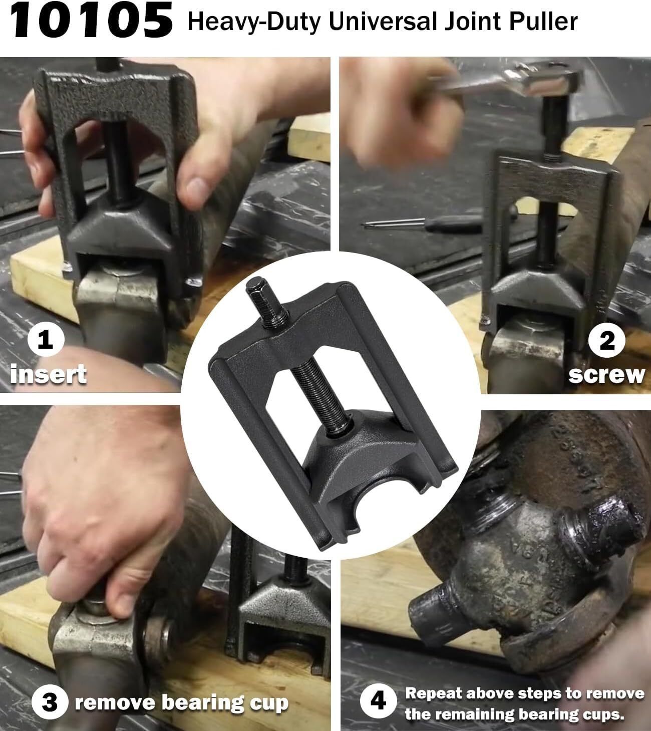10105 Heavy Duty Universal Joint Puller Press Removal U-Joint Tool Class 1-3