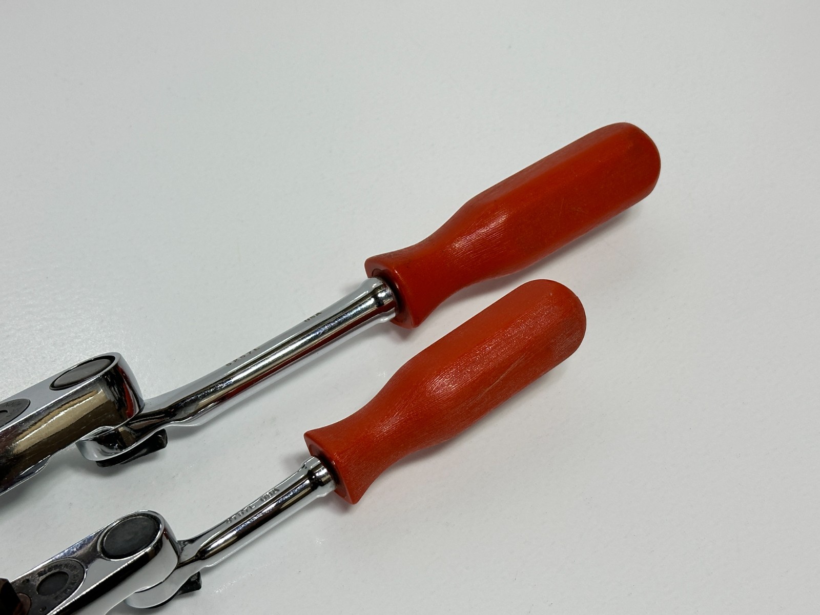 Proto USA Rare 2pc 5257L 3/8 Drive, 4757L 1/4 Drive Indexable Ratchet Red Handle