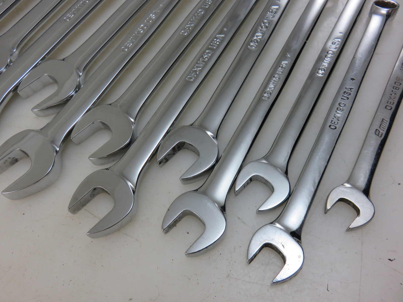 Snap-On METRIC OEXM Series Combination Wrench 18pc Set 8mm-24mm + 26mm