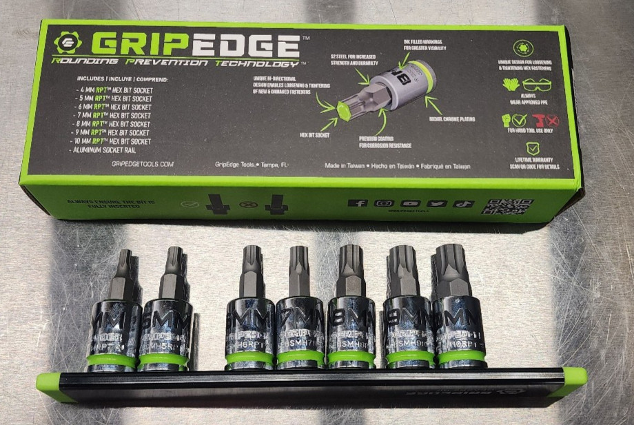 Grip Edge 3/8″ Drive 7PC Metric Hex Socket Set Short – GE7BSMHSRPT