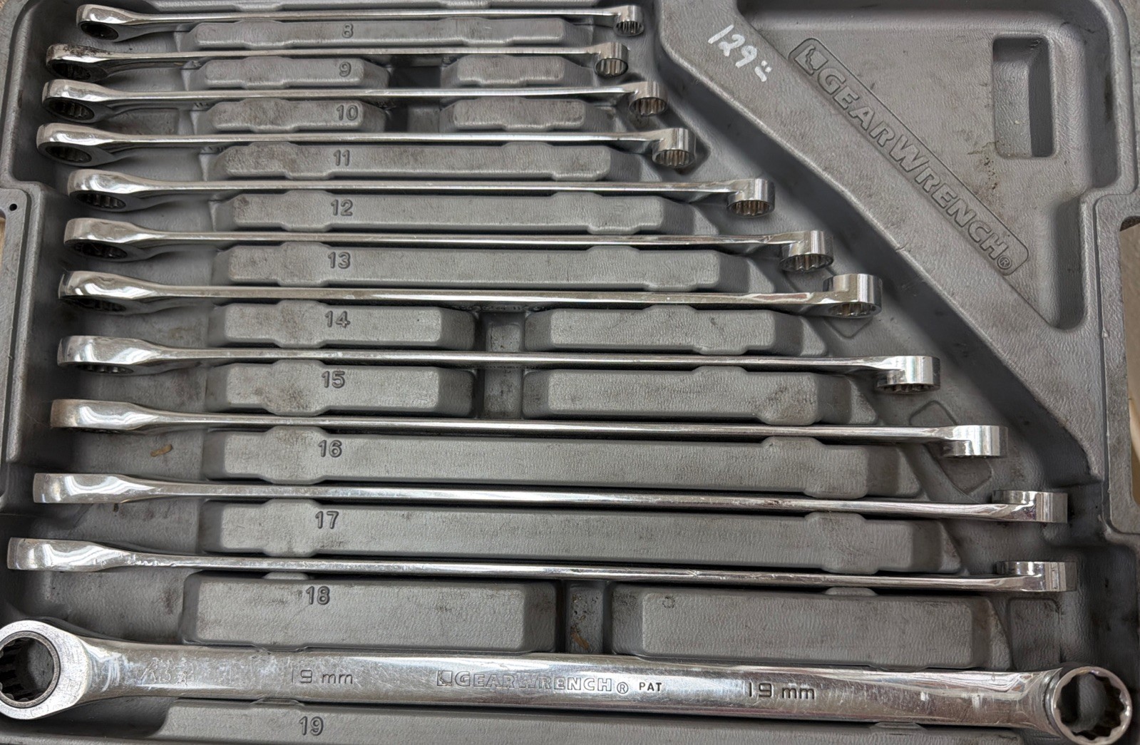 Gearwrench Double Box Ratcheting Wrench Set 0° Offset 8 To 19 Mm.