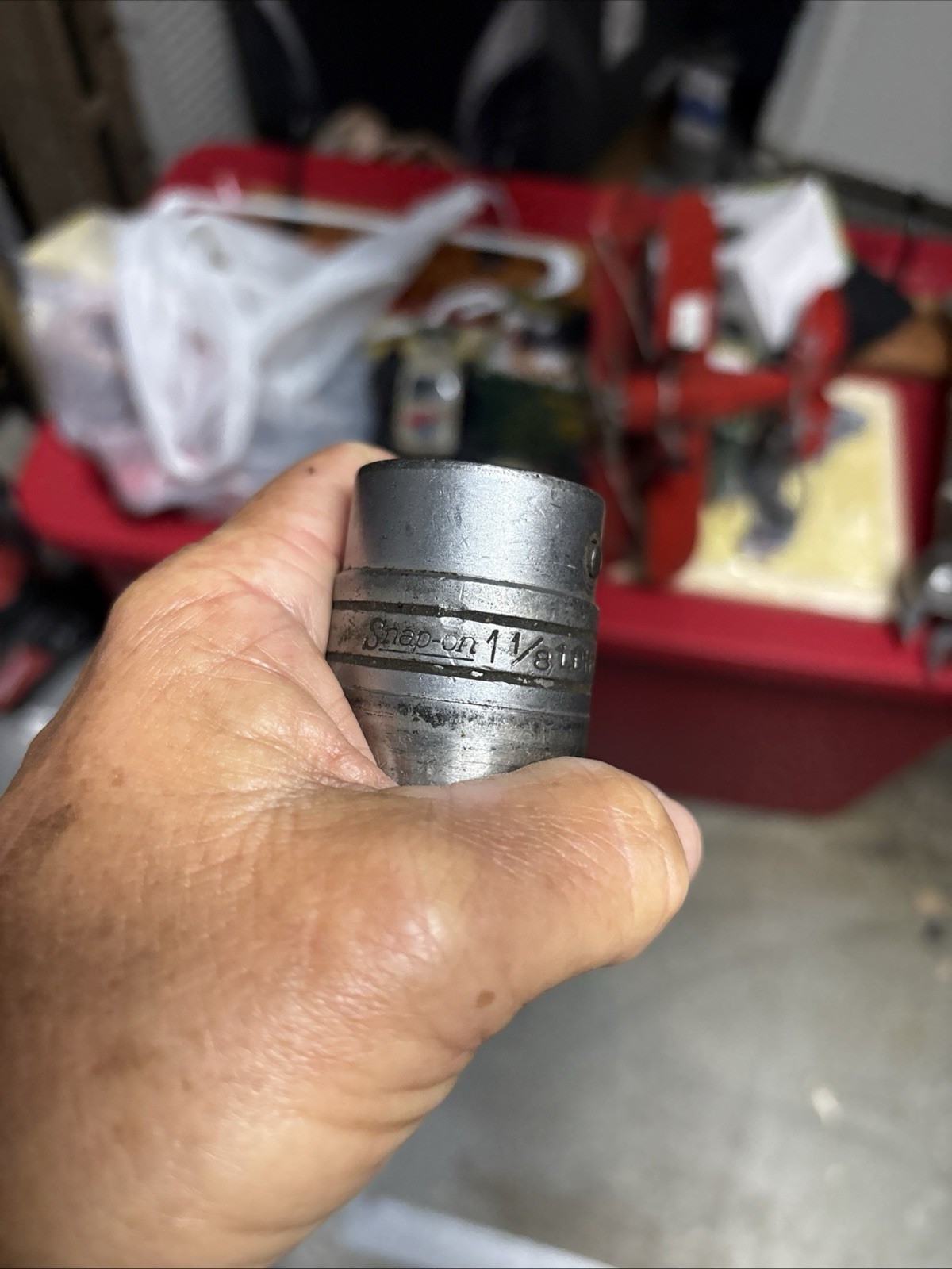Snap-on 3/4″ Drive1-1/8″ 12PT SAE Socket LDH362, Used & Worn. (17)