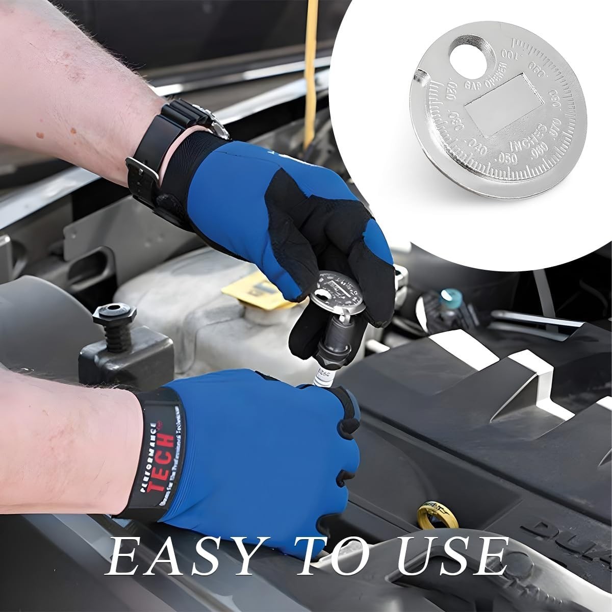 Durable Automotive Spark Plug Gap Tool – Universal Gauge 0.020 to 0.100 Inch