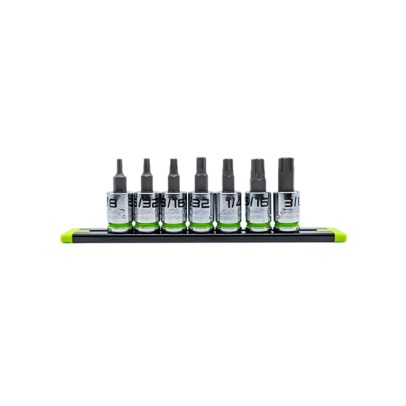 GRIPEDGE HEX Bit Socket Set | 7-PC – 3/8» Drive Short SAE RPT Hex Driver Set…
