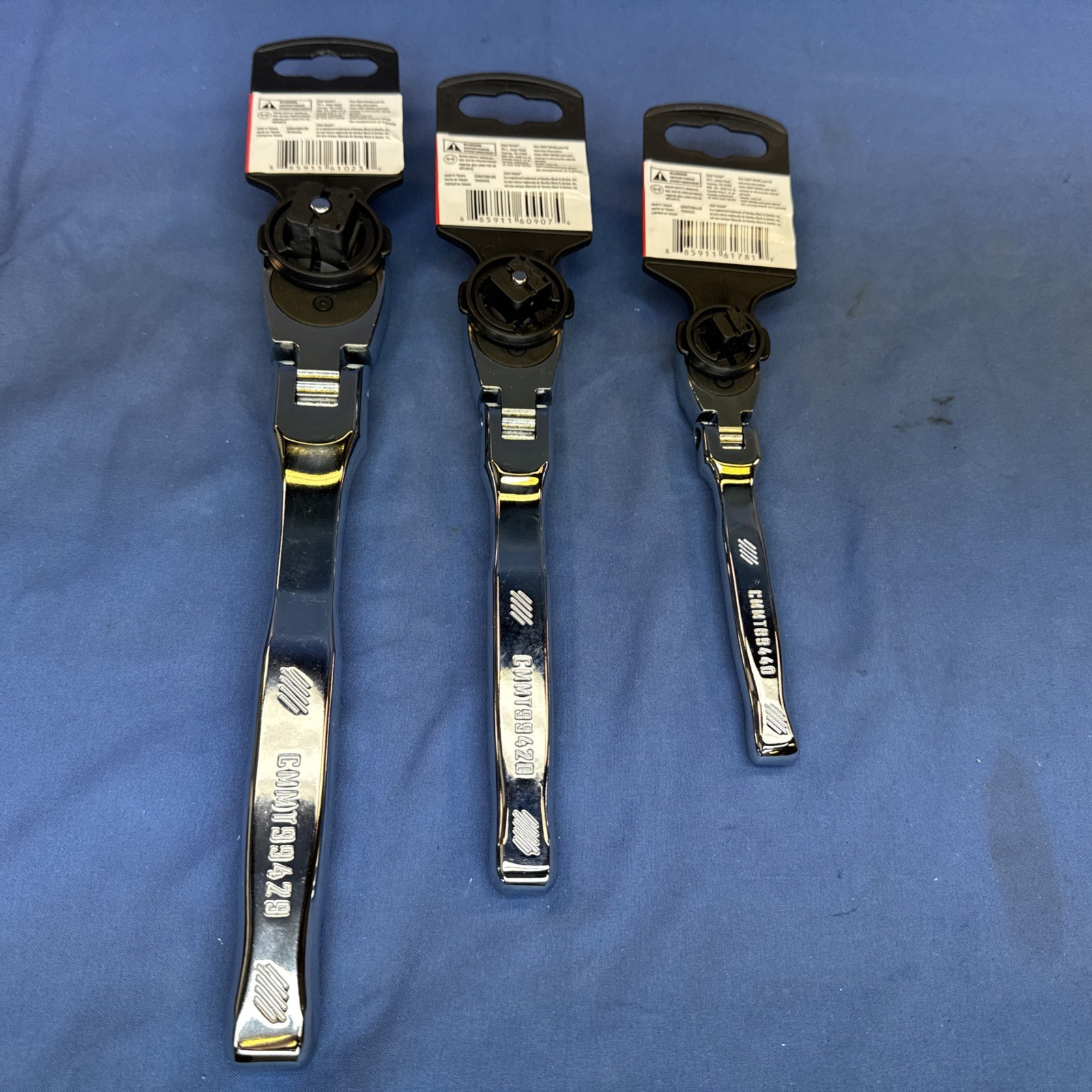 New Craftsman 3 Piece Set 72 Tooth Flex Head Ratchet ~1/2 «~3/8″ ~1/4» Drive