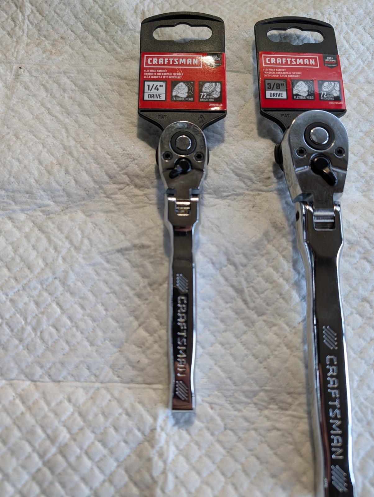 Craftsman Pair Flexhead Ratchets 1/4″/3/8″ Drive(CMMT99420/CMMT99440)