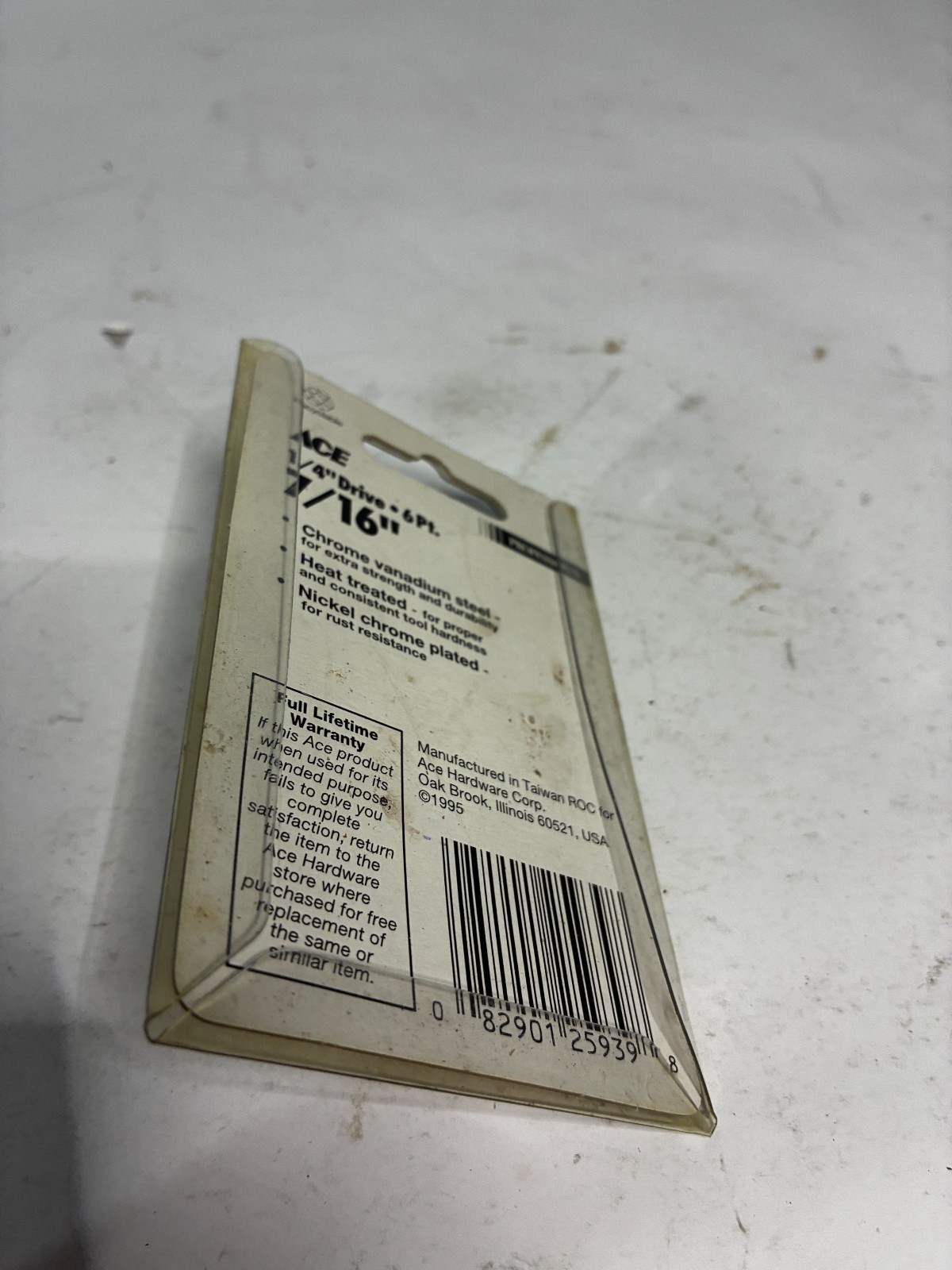 Ace 7/16 SAE Socket 1/4 Drive 6 Point Chrome Vanadium New Sealed Vintage 25939