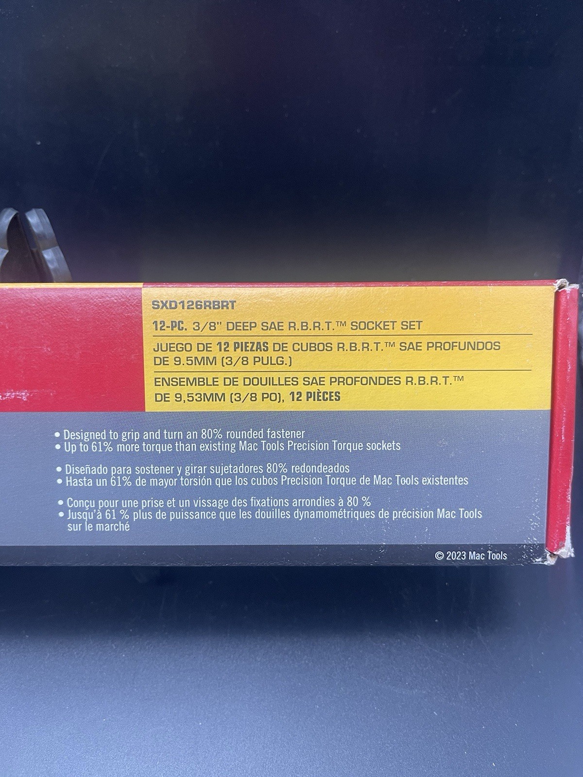 Mac Tools SXD126RBRT 12pc 3/8″ Drive Deep SAE RBRT Socket Set 1/4″-15/16″