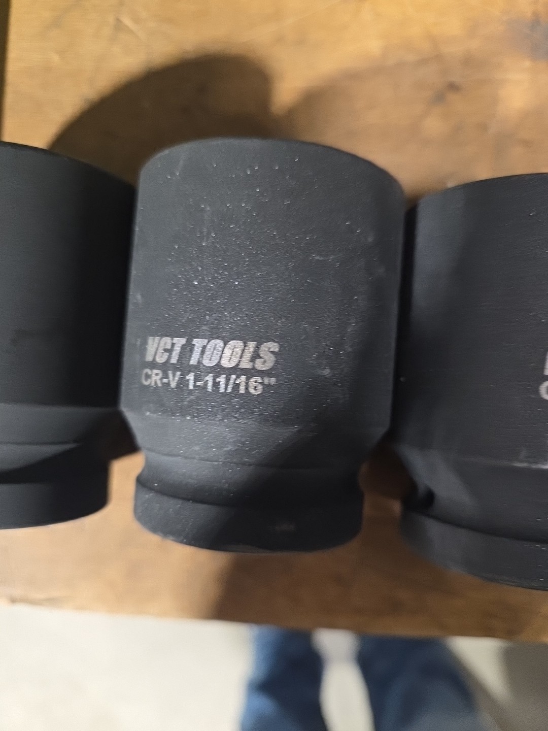 Set Of 6 VCT Tools Chrome Vanadium 1″ Drive Impact Sockets 1 5/8″ Thru 2″