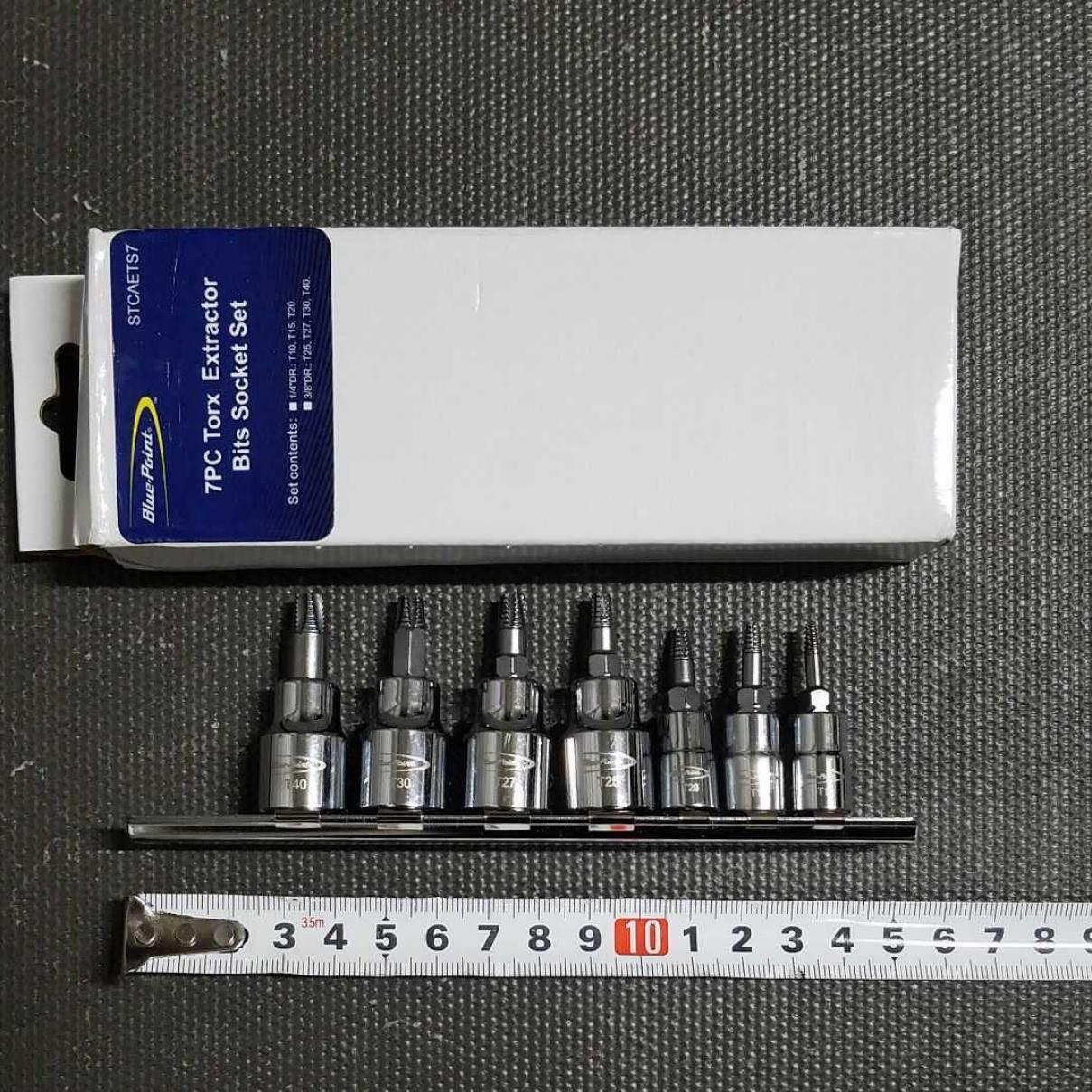 Blue Point STCAETS7 7pc Torx Extractor Thread Crusher Removal From Japan