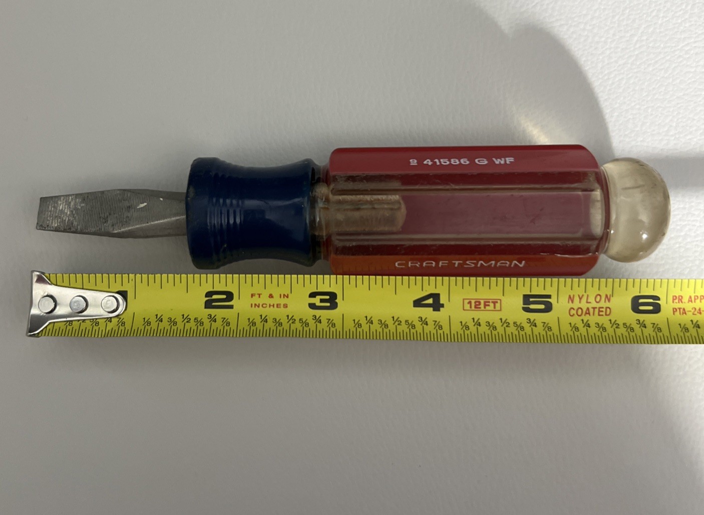 Vintage Craftsman USA Super Stubby Slotted Flat Screwdriver 41586 G WF 5/16”
