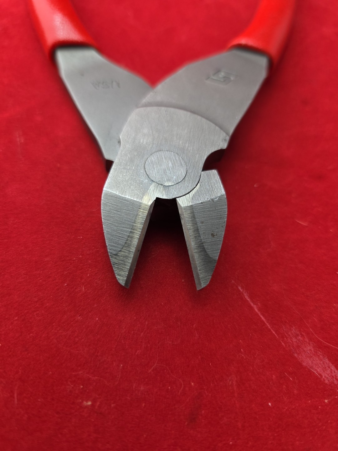 Snap-On Tools RED Soft Grip 7″ VECTOR EDGE Diagonal Cutter 87ACF USA