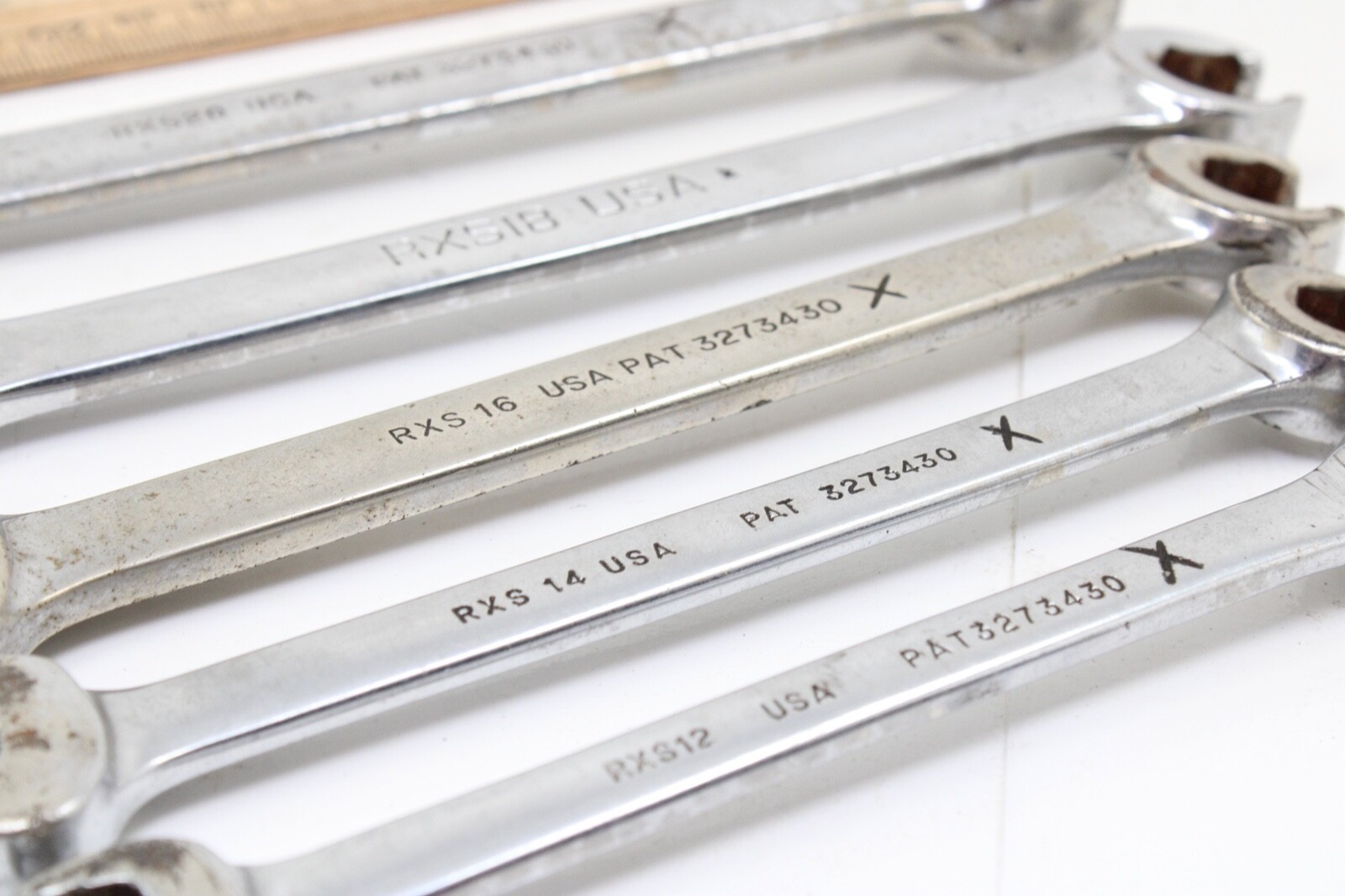 Snap On RXS12-RXS20 3/8″-5/8″ SAE 5 Piece Flare/Open End Combination Wrench Set