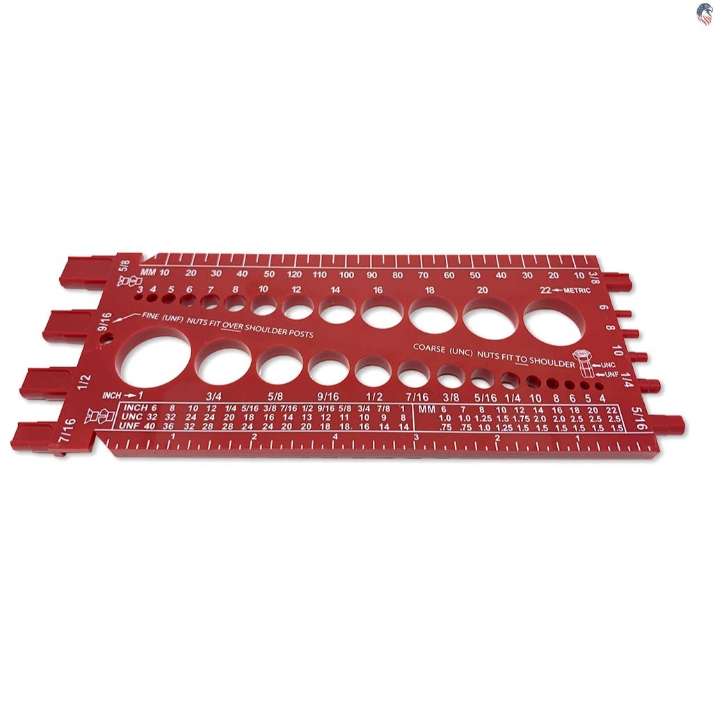 Bolt Nut Thread Gauge Set Compatible with Standard Metric Inch Fasteners