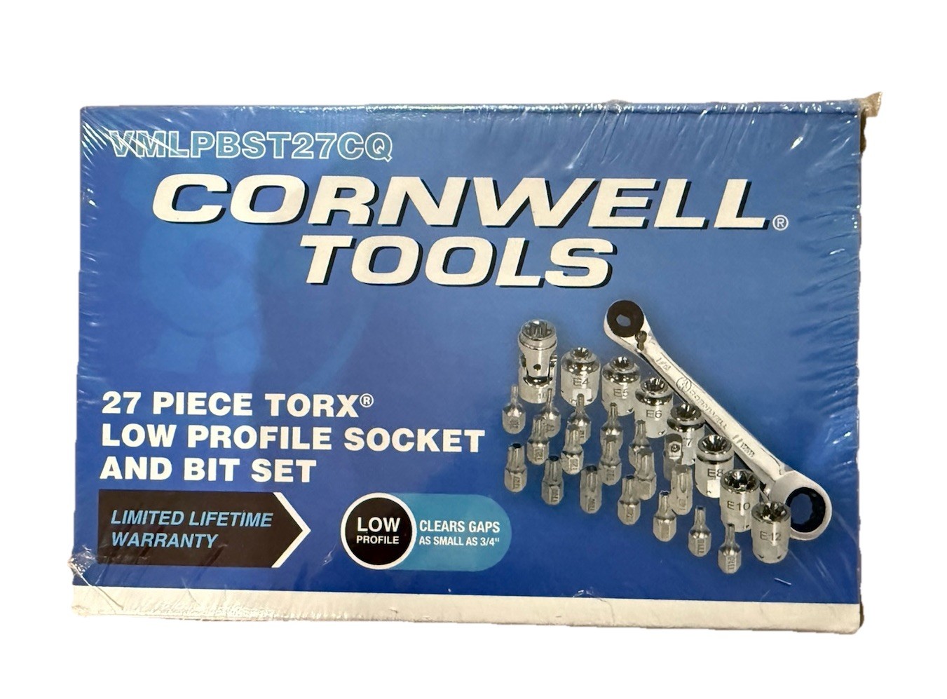 NEW Cornwell Tools VMLPBST27CQ 27pc Torx Low Profile Socket & Bit Set
