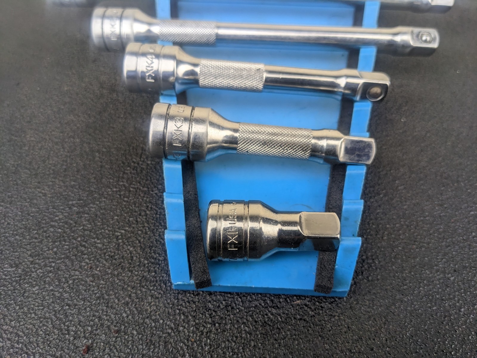 #bm527 Snap On Tools 206AFX 3/8” Drive Knurled Extension Set 6 Piece