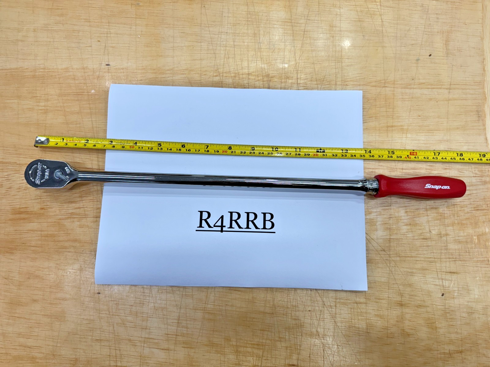 Snap-on Tools USA CLASSIC RED 3/8″ Drive Hard Grip Extra Long Ratchet FHLLD80R