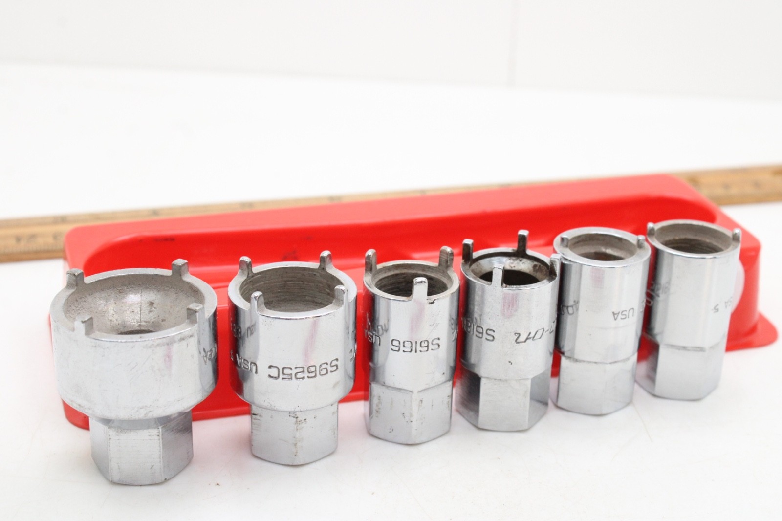 Snap on RARE 2006ANT 6-Piece Chrome Vehicle Antenna Nut Socket Set USA