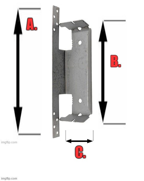 Quantity 6 Metal framing Door Clips anchors 8.5 x 7 inches