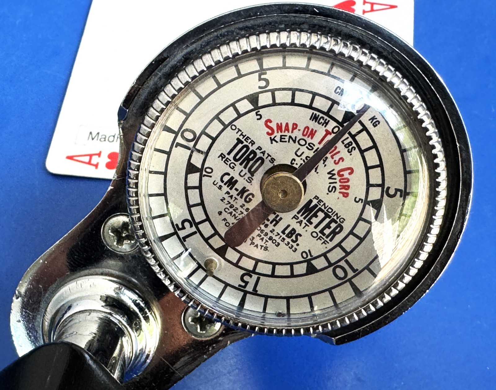 Snap-on 1/4″ Drive Dual Scale Torque Driver Wrench Torqometer 15 inlb cmkg TQSC1
