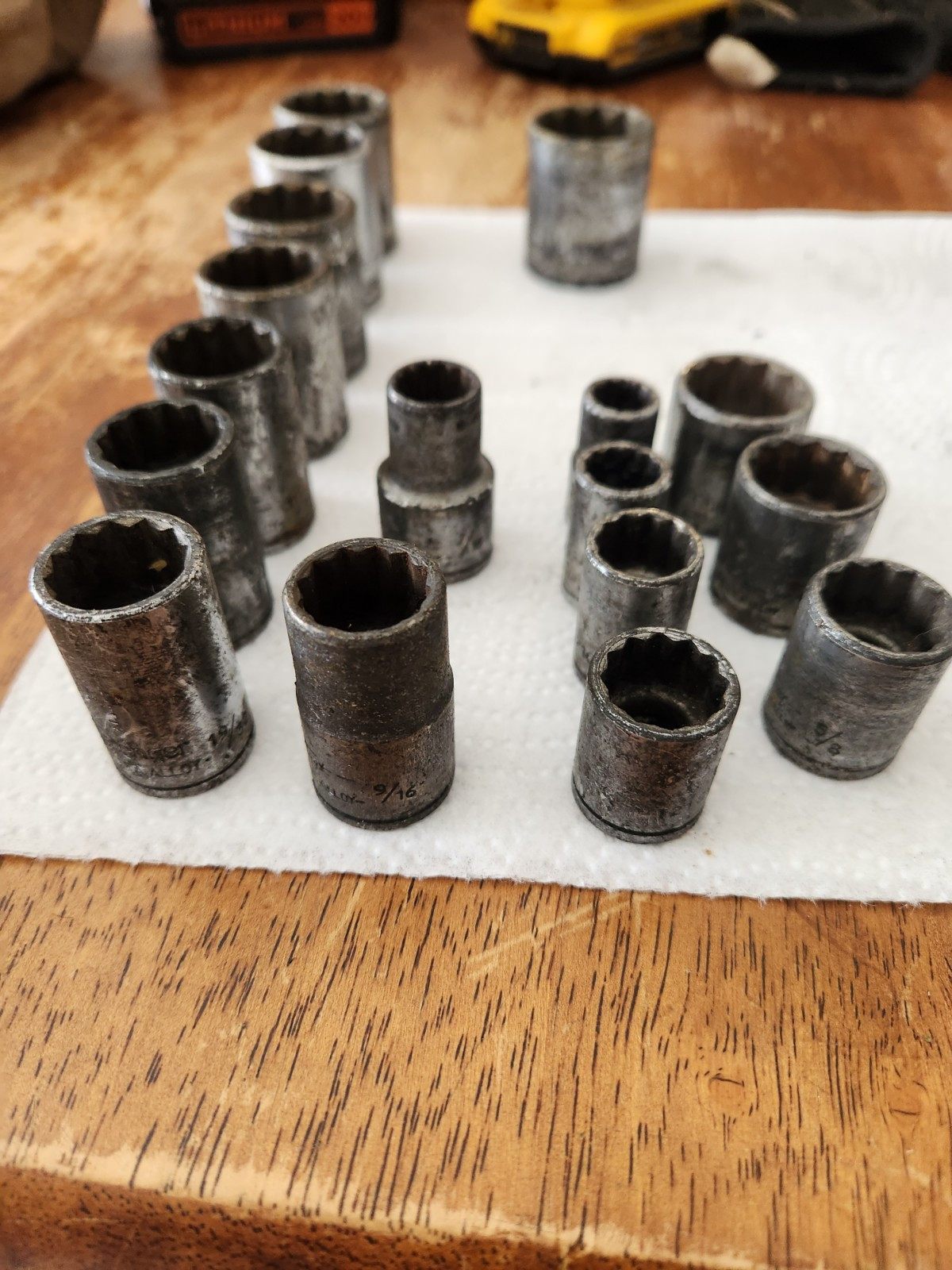 Vintage Mix Lot 17 Sockets 12 Pt All Made USA Fleet Penens