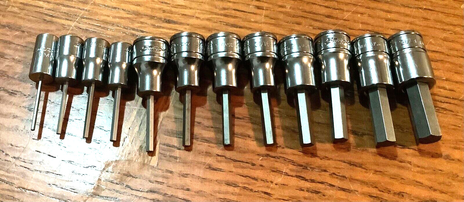 Snap-on™ 1/4″ 3/8″ drive 1/16″ thru 3/8″ allen Hex Socket Driver Set 212EFTAY