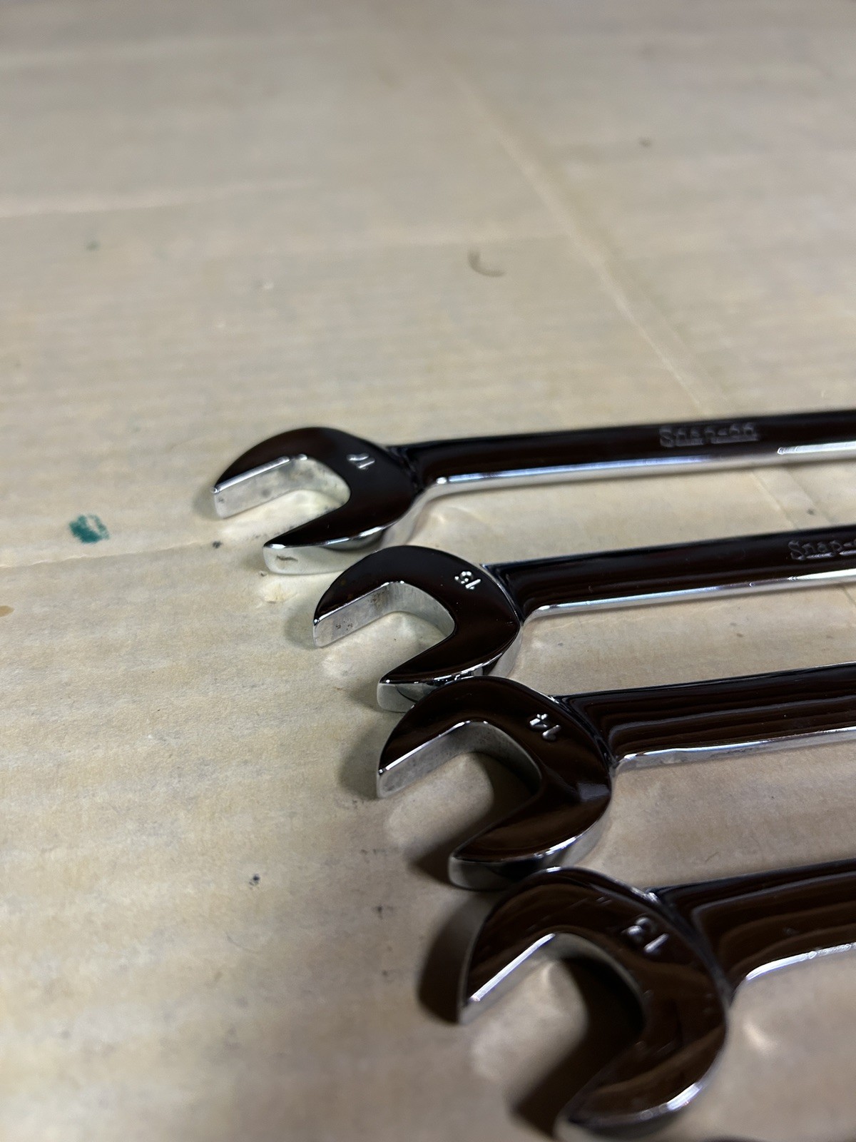 Snap-on Tools 7pc Metric 10mm-17mm 4-Way Angle Head Open End Wrench Set