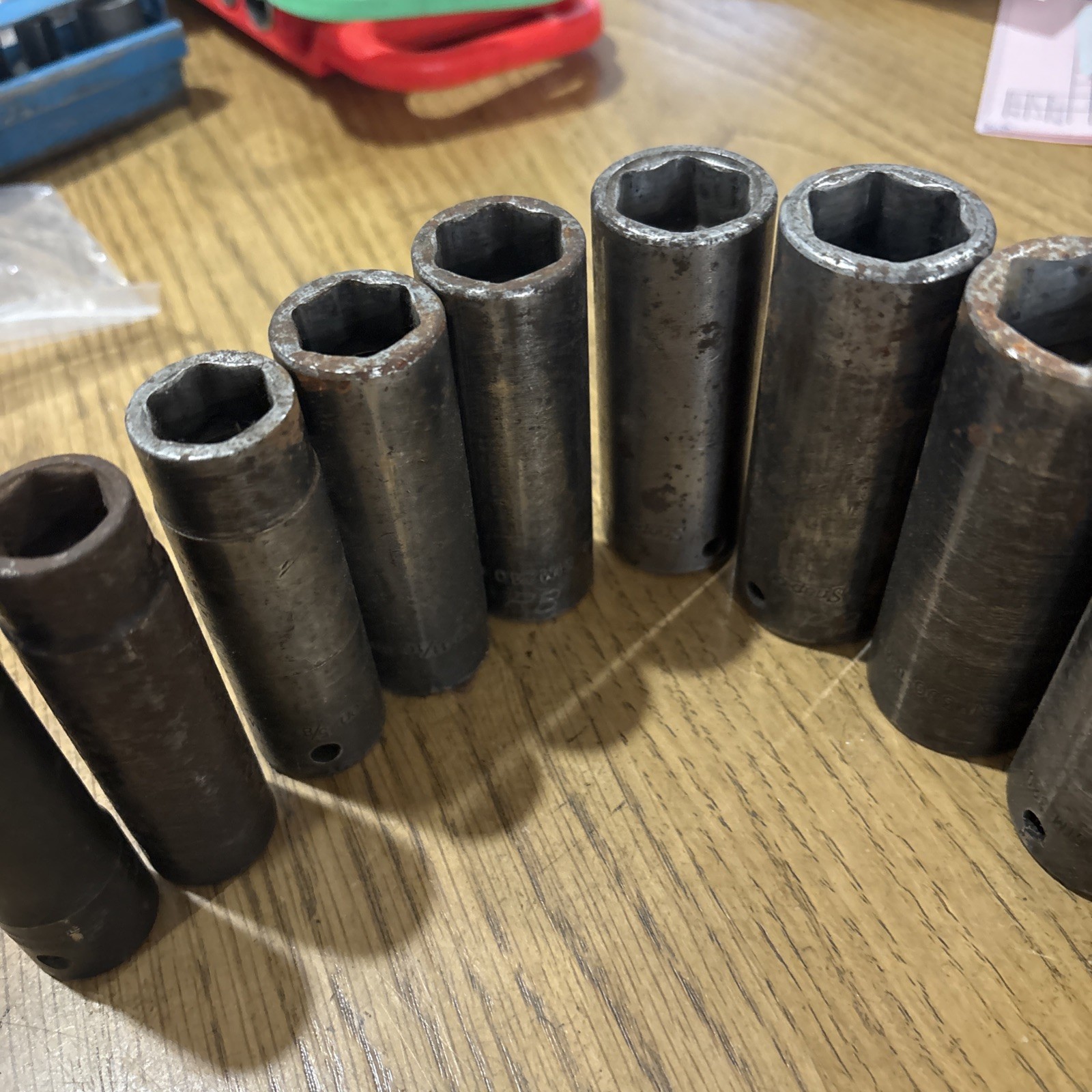 Mostly Snap-on 1/2” Dr Deepwell SAE Impact Socket Set 1/2” – 1 1/4”. 2 Others