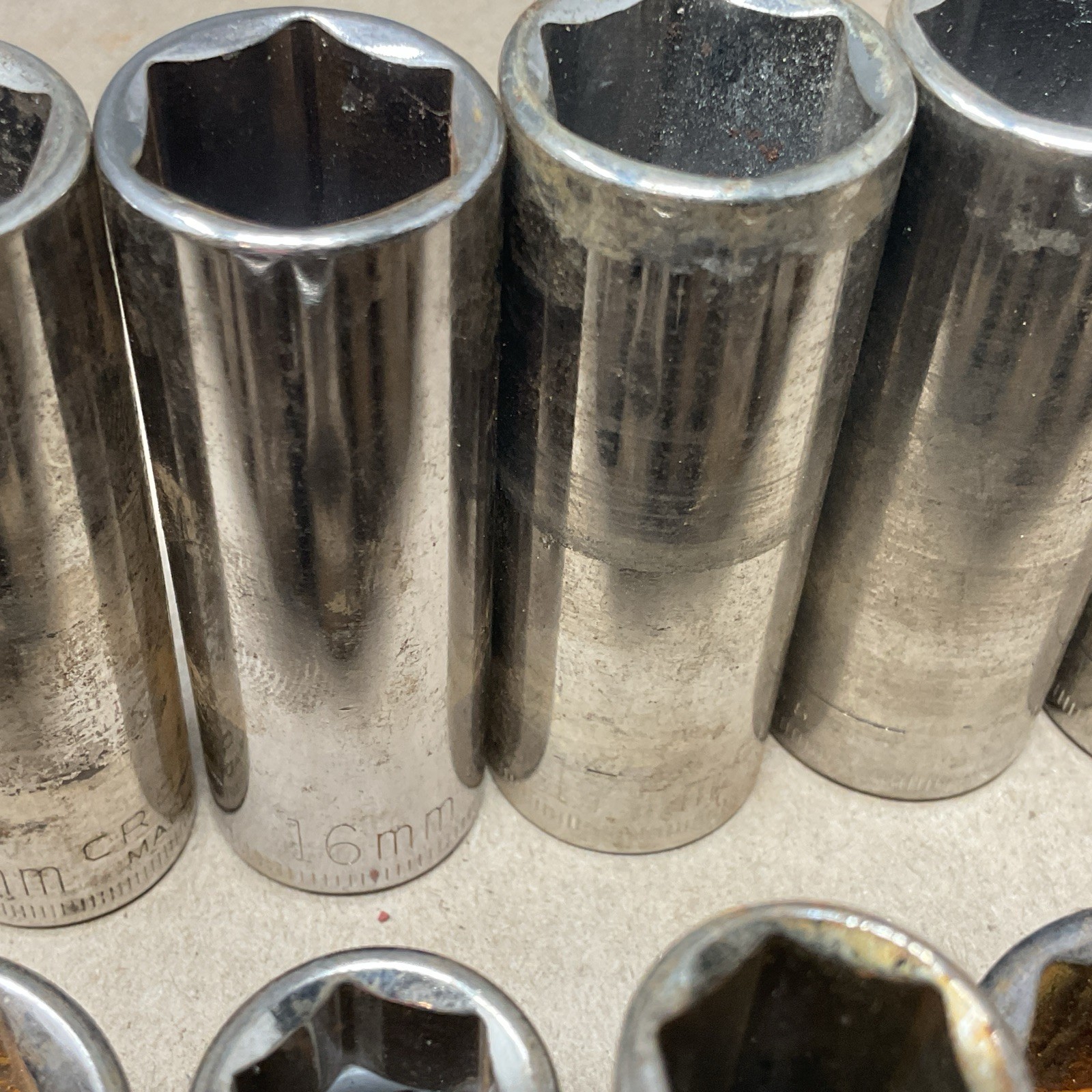 Craftsman Socket Lot of 55 Mixed Drive Metric USA Vintage
