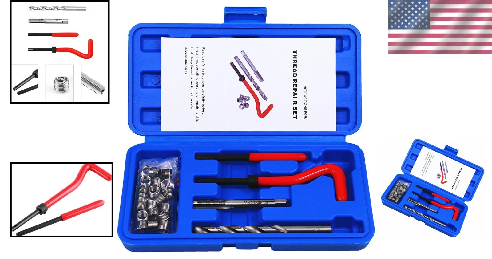 Complete 25pcs Thread Repair Kit for M8 x 1.0mm – Perfect for Automotive Repairs