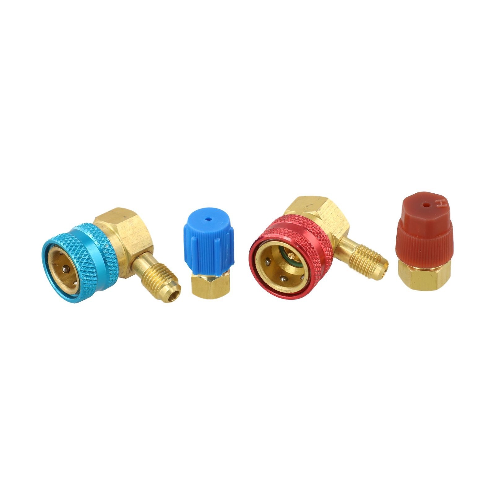 90 Degree Side Quick Coupler Adapter Kit Brass for R1234YF to For R134A Systems