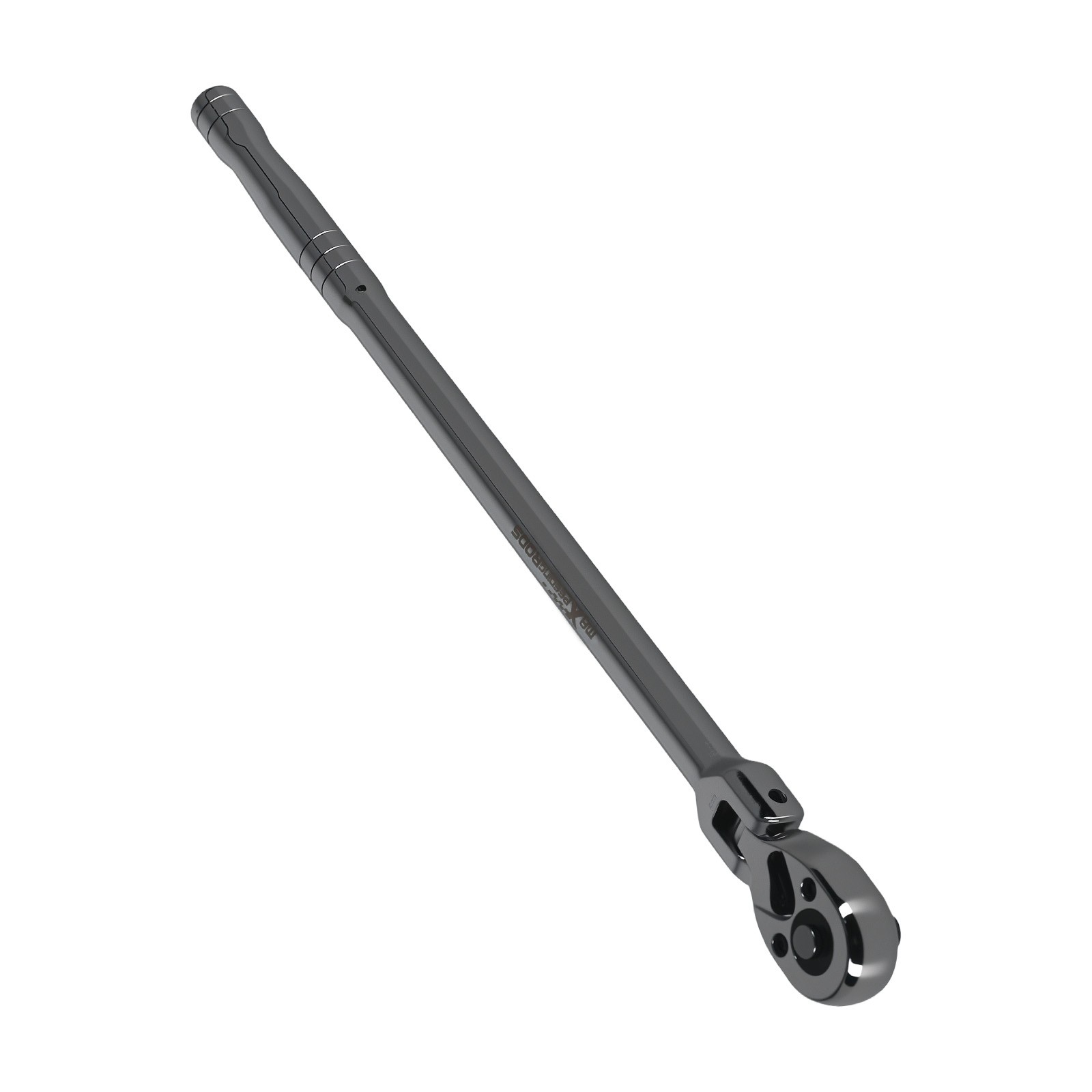 1/4in Drive Flexible Ratchet 72-Tooth Quick-Release 12in Long Handle Chrome