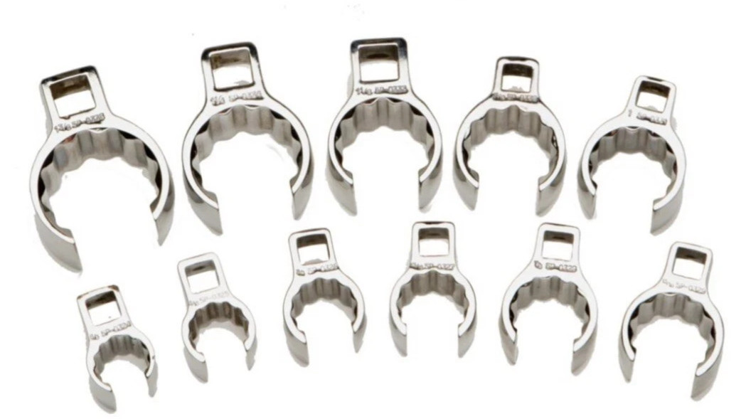 Cat Caterpillar Tools 5/8″ to 1-3/8″ 11pc SAE 12 pt Crow Foot Wrench Set 5P-0336