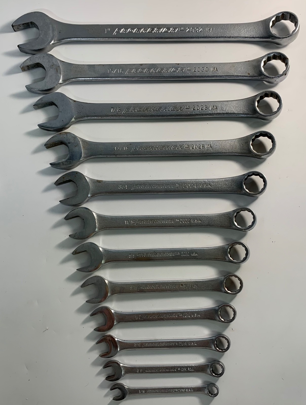 Pro America USA 12 Piece SAE 12 Point Combination Wrench Set 5/16″ – 1″