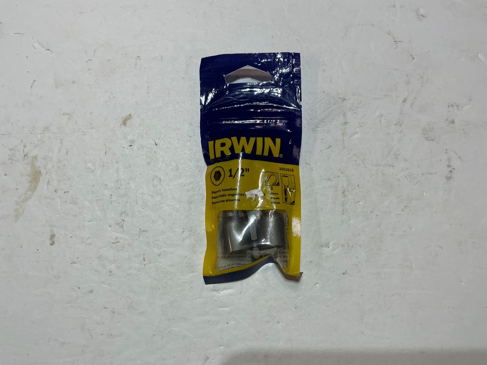 New Irwin 3 pc1/2″ Magnetic Nuttsetter #3051018 2 9/16″ long 1/4″ hex shank